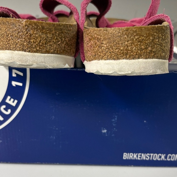 Birkenstock Pink Suede Two-Strap Arizona Sandals - Picture 4 of 6